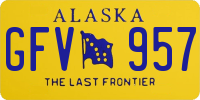 AK license plate GFV957