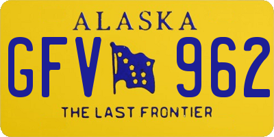 AK license plate GFV962