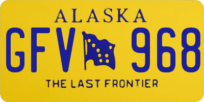 AK license plate GFV968