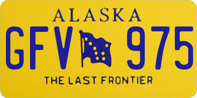 AK license plate GFV975