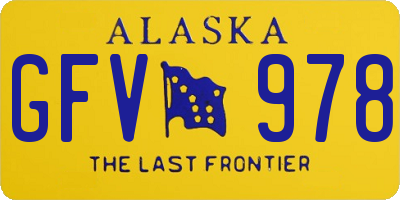 AK license plate GFV978