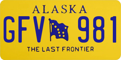 AK license plate GFV981