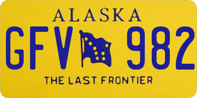 AK license plate GFV982