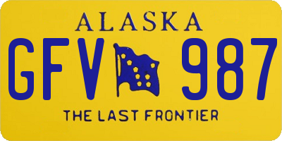 AK license plate GFV987