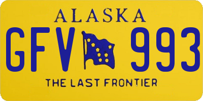 AK license plate GFV993