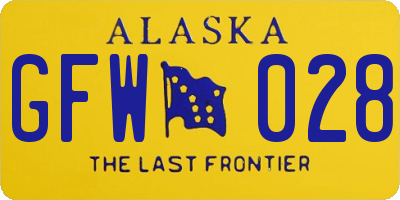 AK license plate GFW028