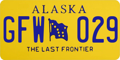 AK license plate GFW029