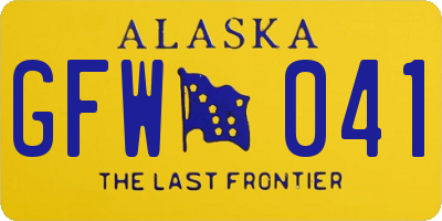 AK license plate GFW041