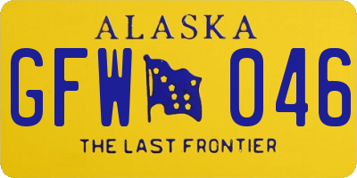 AK license plate GFW046