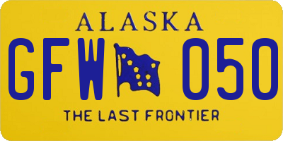 AK license plate GFW050