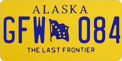 AK license plate GFW084