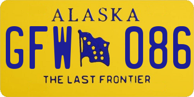 AK license plate GFW086