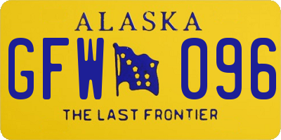AK license plate GFW096