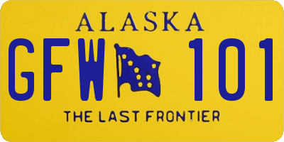 AK license plate GFW101