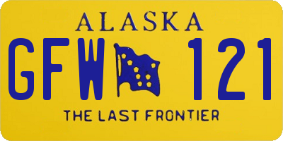 AK license plate GFW121