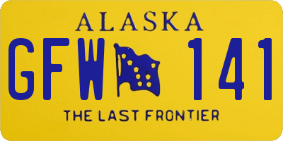 AK license plate GFW141