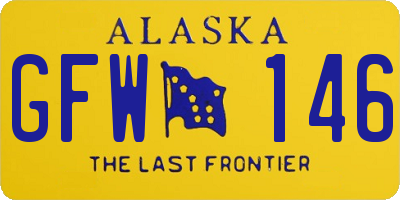 AK license plate GFW146