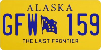 AK license plate GFW159