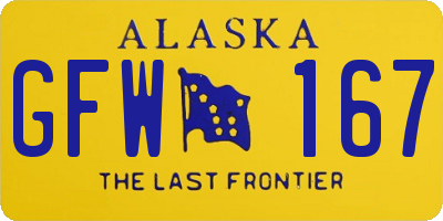AK license plate GFW167