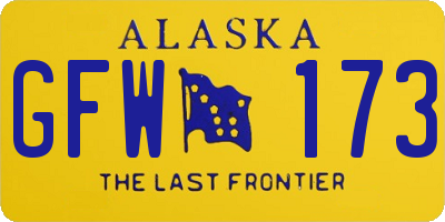 AK license plate GFW173