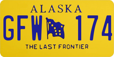 AK license plate GFW174