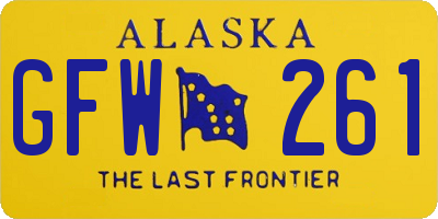 AK license plate GFW261