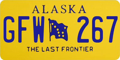 AK license plate GFW267