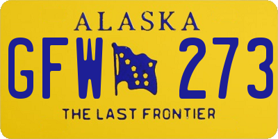 AK license plate GFW273