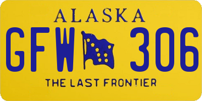 AK license plate GFW306