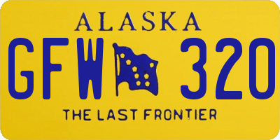 AK license plate GFW320