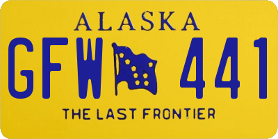 AK license plate GFW441