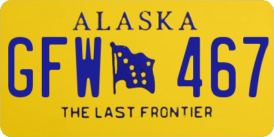AK license plate GFW467