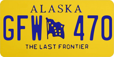 AK license plate GFW470
