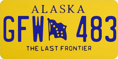 AK license plate GFW483