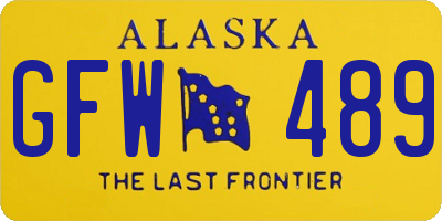 AK license plate GFW489