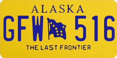 AK license plate GFW516