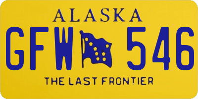 AK license plate GFW546