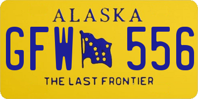AK license plate GFW556