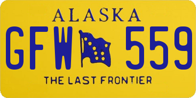 AK license plate GFW559