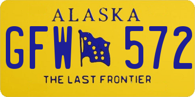 AK license plate GFW572