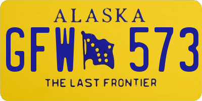 AK license plate GFW573