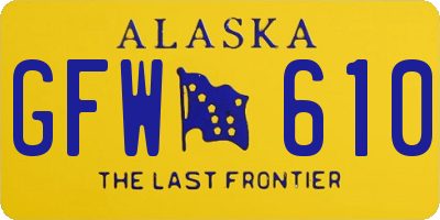 AK license plate GFW610