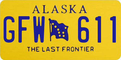 AK license plate GFW611