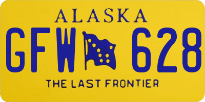AK license plate GFW628