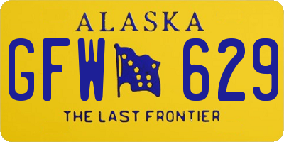 AK license plate GFW629