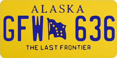 AK license plate GFW636