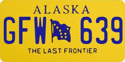 AK license plate GFW639