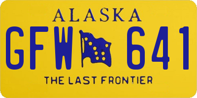 AK license plate GFW641
