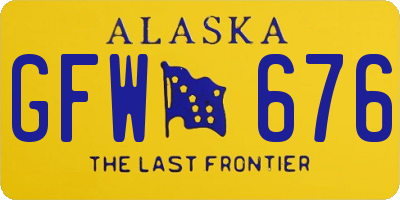 AK license plate GFW676