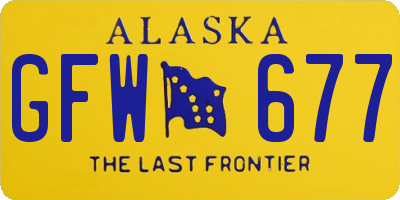 AK license plate GFW677